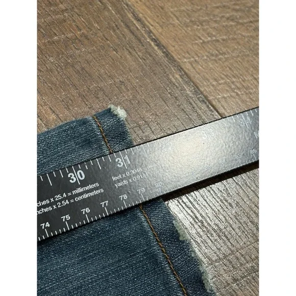 Vintage Calvin Klein Ultra Low Boot Cut Flaired Jeans Embroidered Pockets 32x31 - Picture 10 of 12